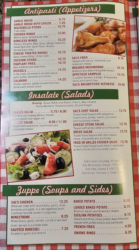 Sal's Italian Restaurant-Grill Menu image 3